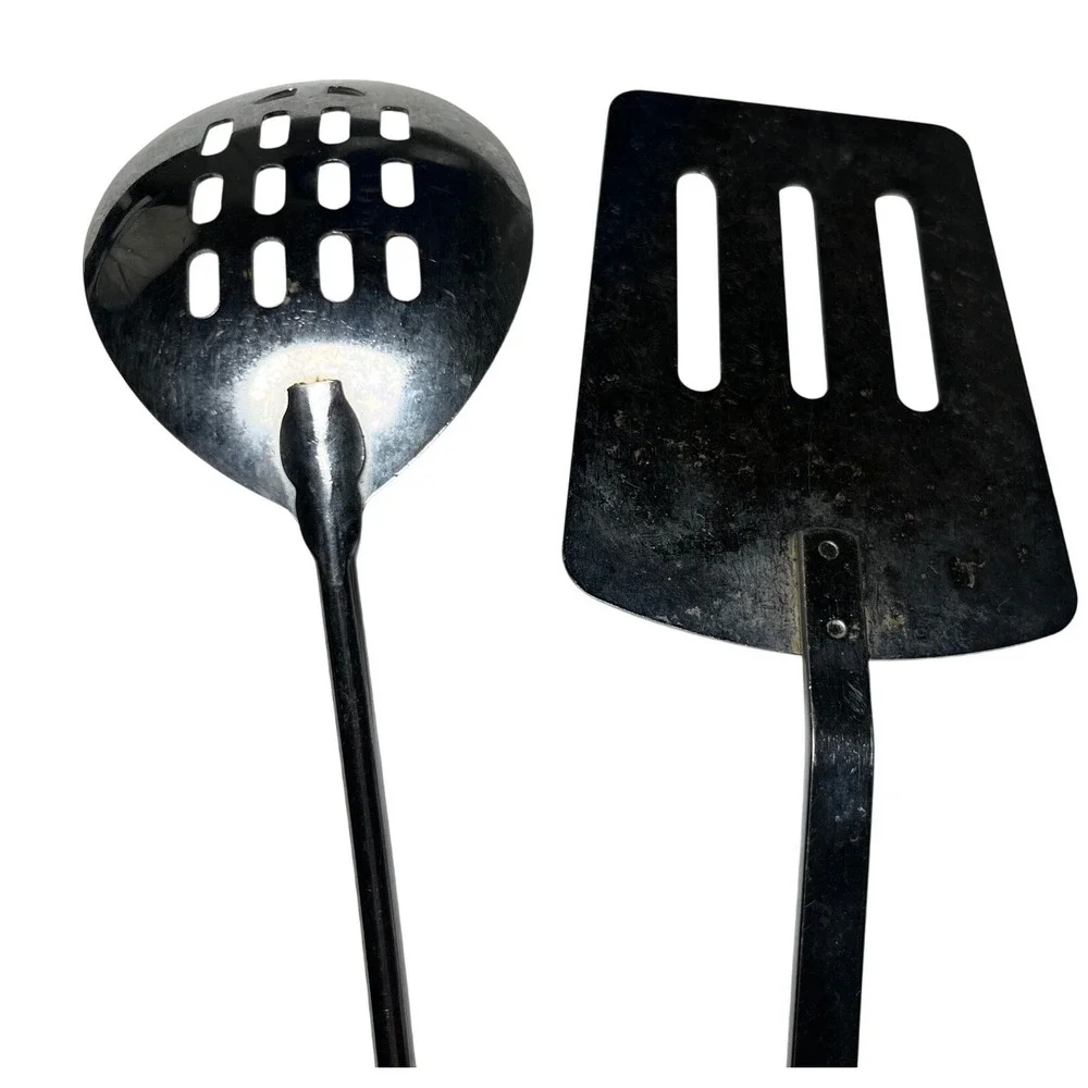 Good Cook Spatula Slotted Spoon Set Black‎ Silver Kitchen Utensils